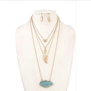 💥2 LEFT💥 Turquoise Layered Necklace Set